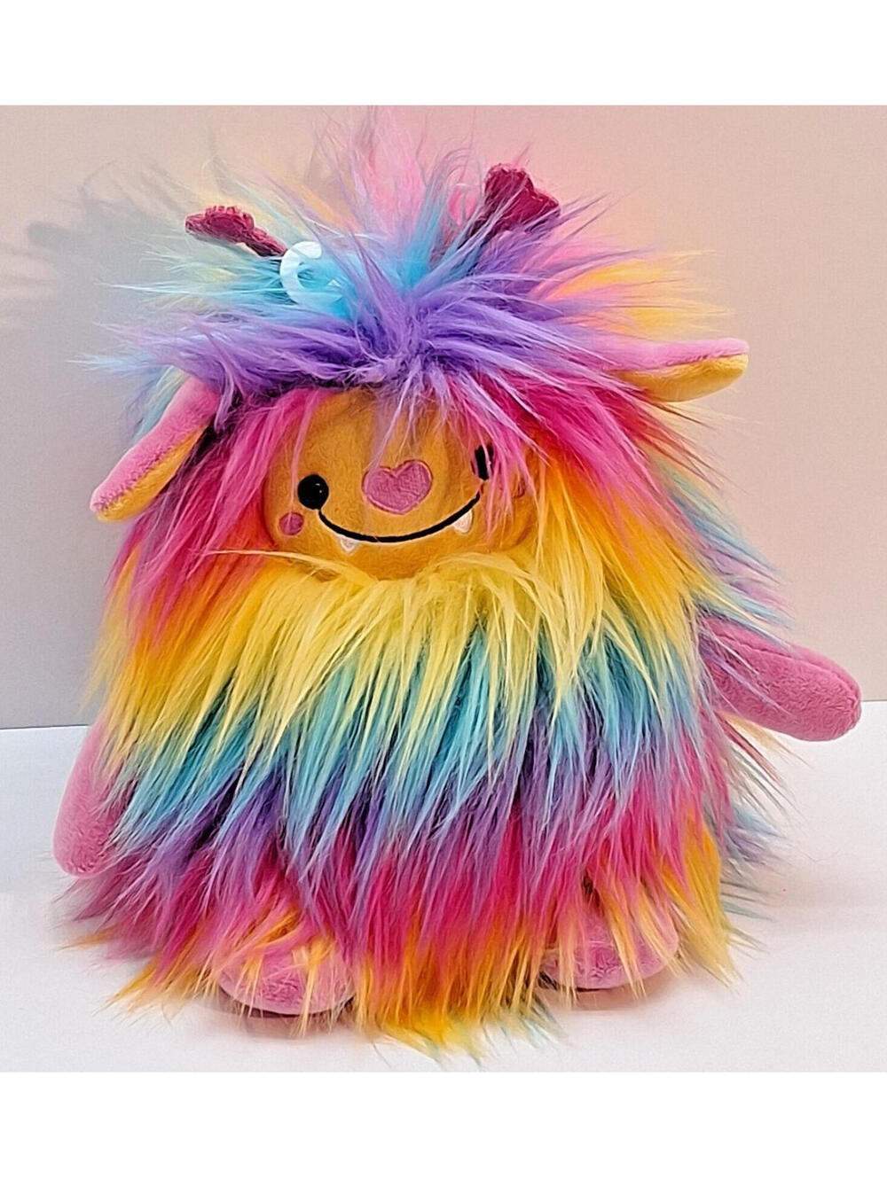 Aurora Valentine Luv Monsters 10" MOOKIE Fuzzy Rainbow Plush